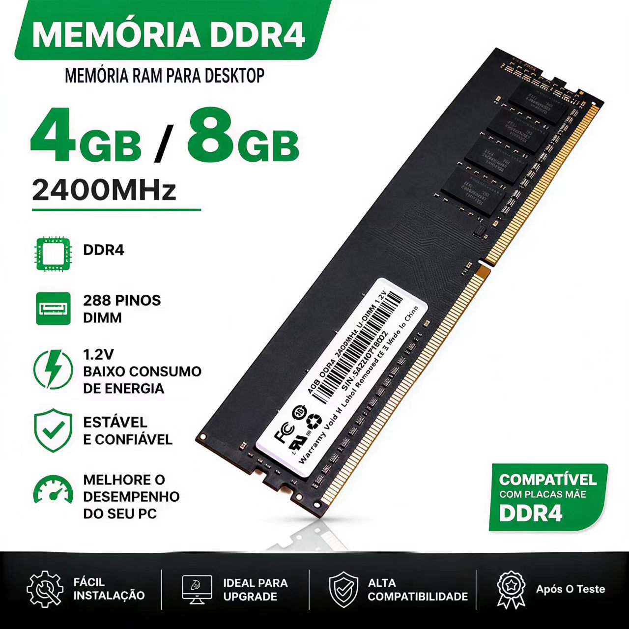 DDR4 RAM 4GB 8GB 2400MHz Deskt - Ddr4 3200Mhz recension och pris
